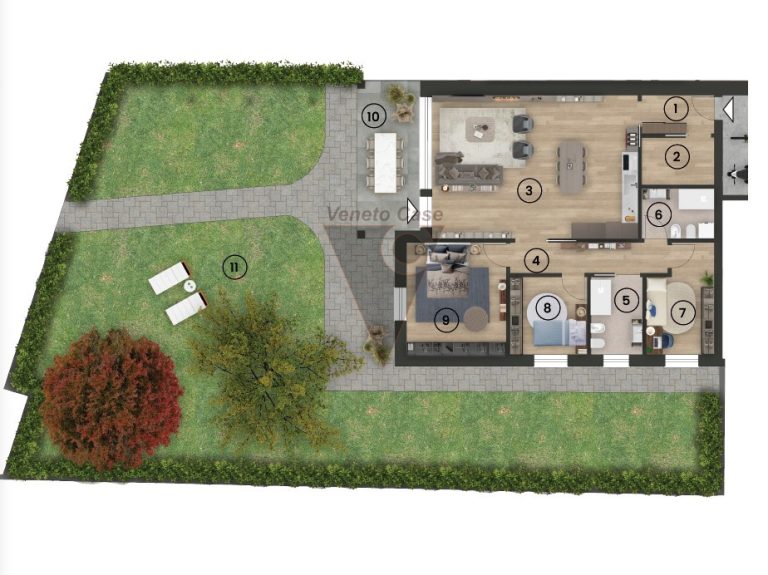 Immagine Prozzolo - Nuovo Tricamere Al Piano Terra Con Scoperto Esclusivo - 8405812 - 8406416 - Venetocase